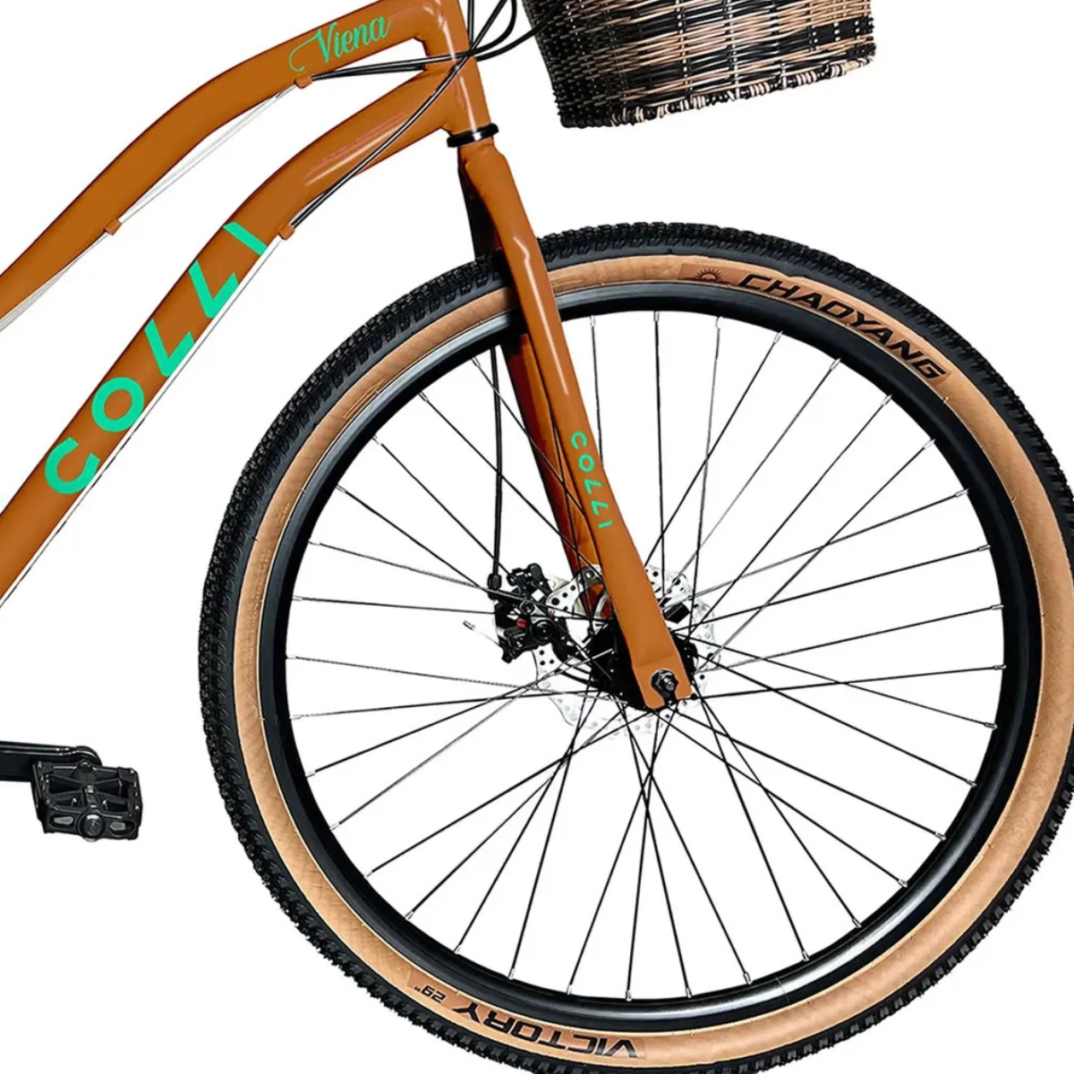 BICICLETA VIENA ARO 29 FREIO DISCO 21V COM CESTÃO COLLI COR BRONZE BICICLETA VIENA ARO 29 FREIO DISCO 21V COM CESTÃO COLLI COR BRONZE
