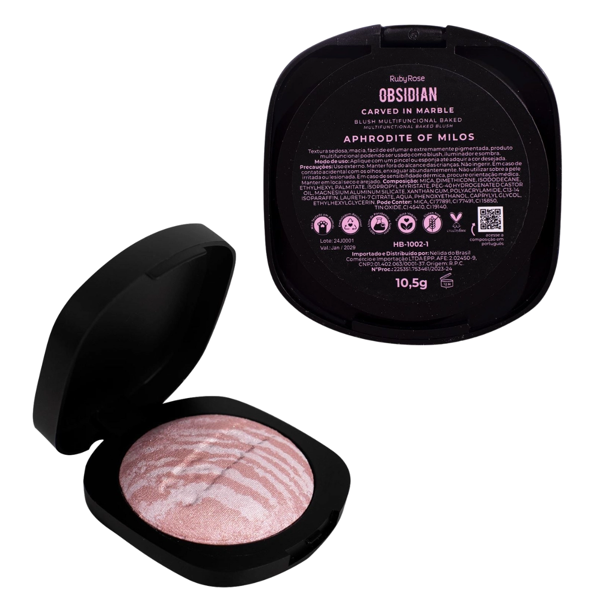 BLUSH CARVED IN MARBLE OBSIDIAN APHRODITE OF MILOS HB10021 RUBY ROSE