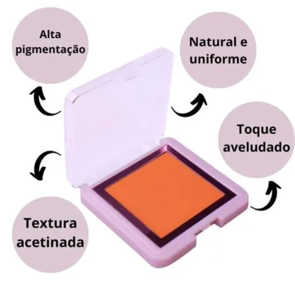 BLUSH COMPACTO RUBY ROSE TEXTURA ACETINADA BL10 7,3G