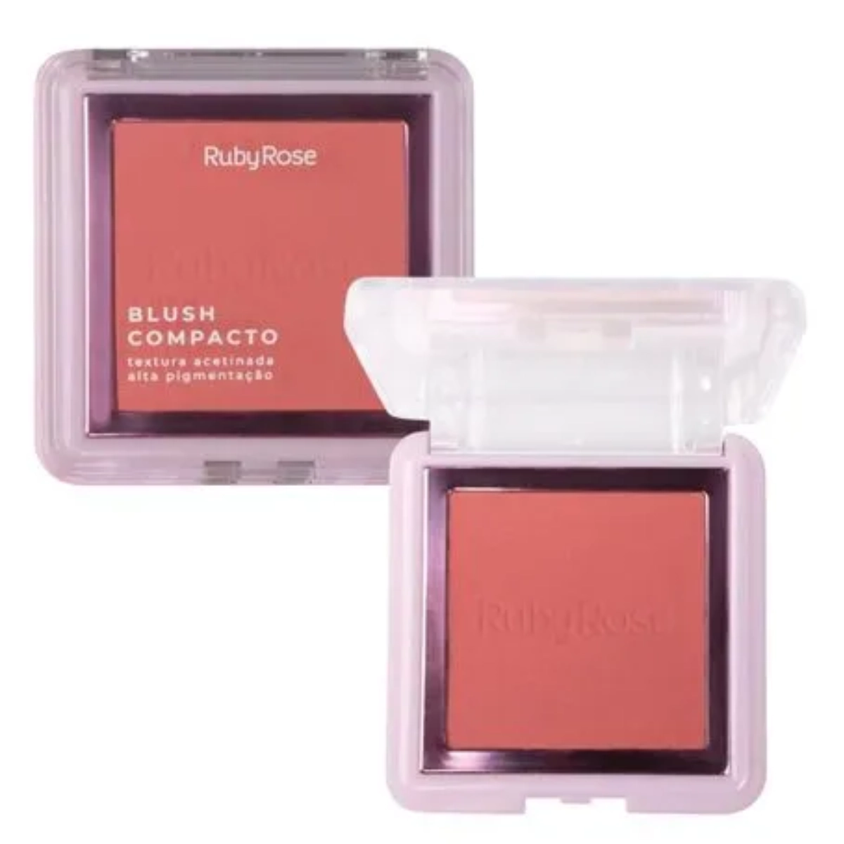 BLUSH COMPACTO RUBY ROSE TEXTURA ACETINADA BL40 7,3G