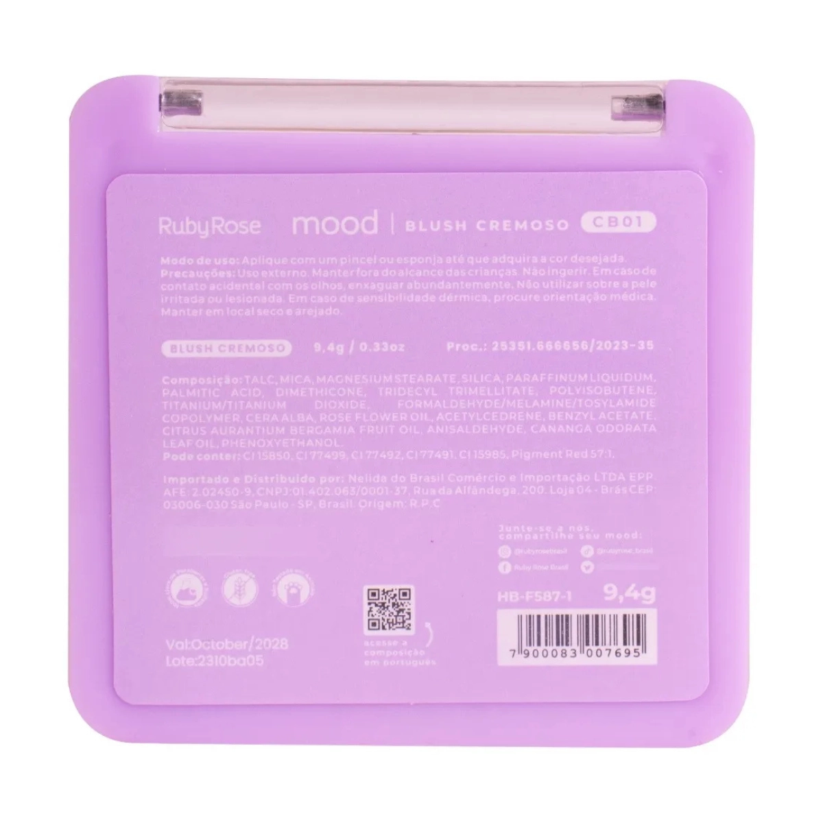 BLUSH CREMOSO MOOD CB01 HBF5871 RUBY ROSE