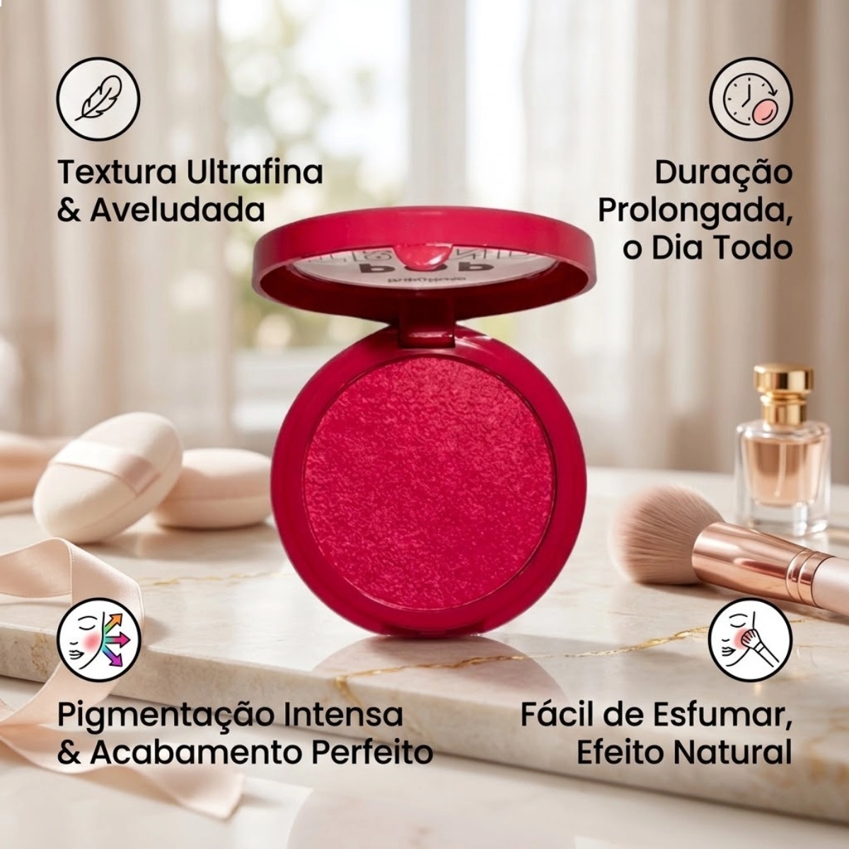 BLUSH CREMOSO POP TREND HBM17-1 RUBY ROSE ALTA PIGMENTACAO BLUSH CREMOSO POP TREND HBM17-1 RUBY ROSE ALTA PIGMENTACAO