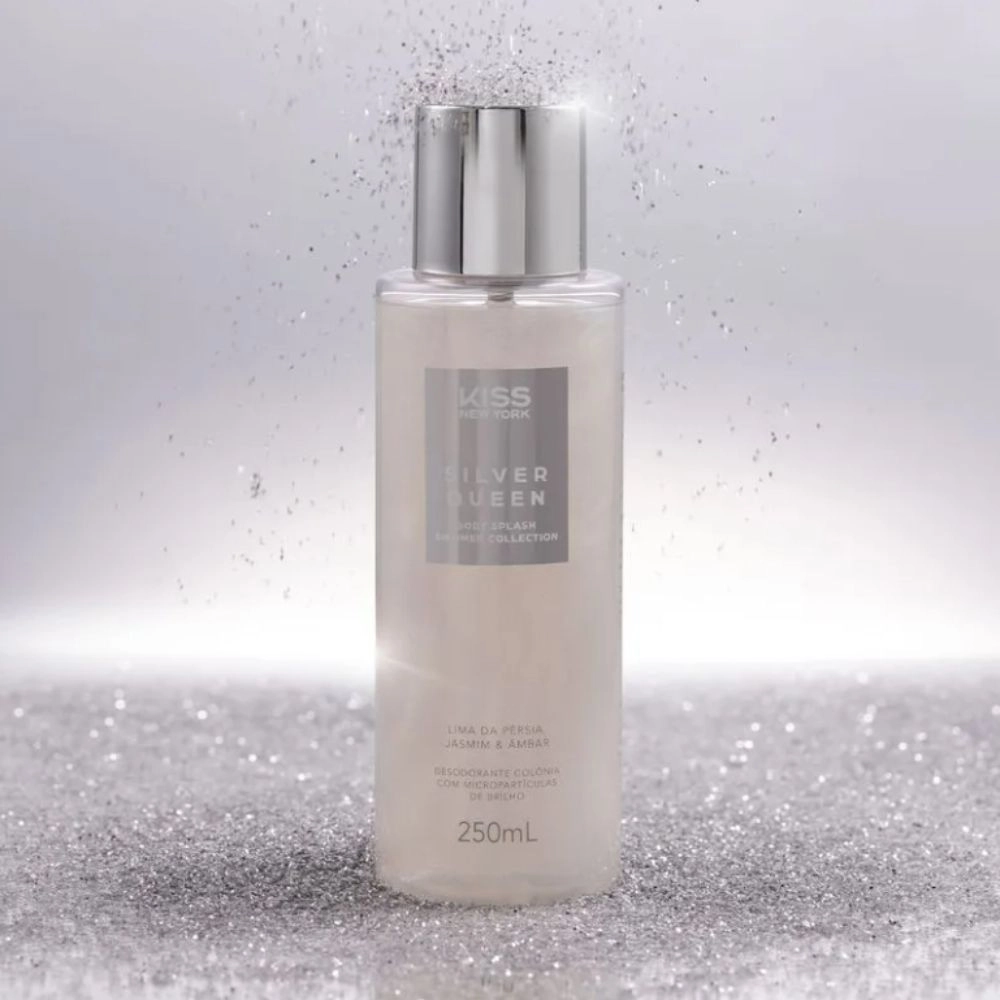 Body Splash Kiss New York Shimmer Silver Queen 250ml