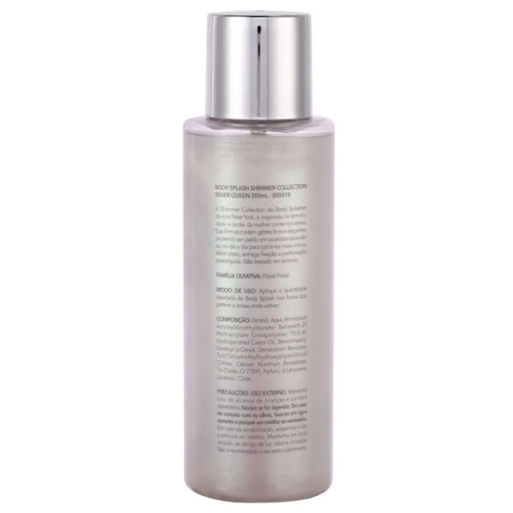 Body Splash Kiss New York Shimmer Silver Queen 250ml