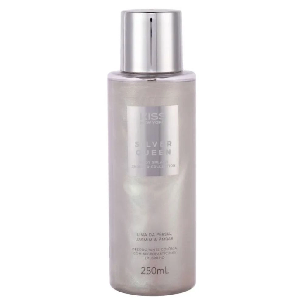 Body Splash Kiss New York Shimmer Silver Queen 250ml