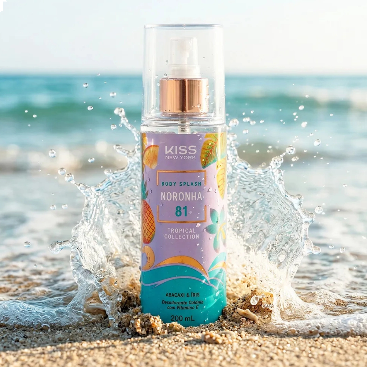 BODY SPLASH KNY TROPICAL COLLECTION NORONHA 81 ABACAXI &amp; ÍRIS 200ML