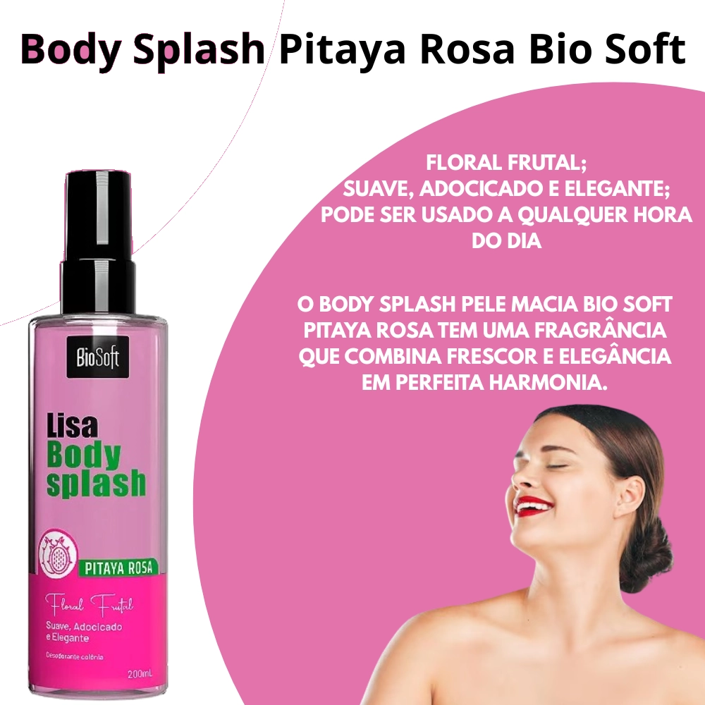 Body Splash Pitaya Rosa Bio Soft - 200ML