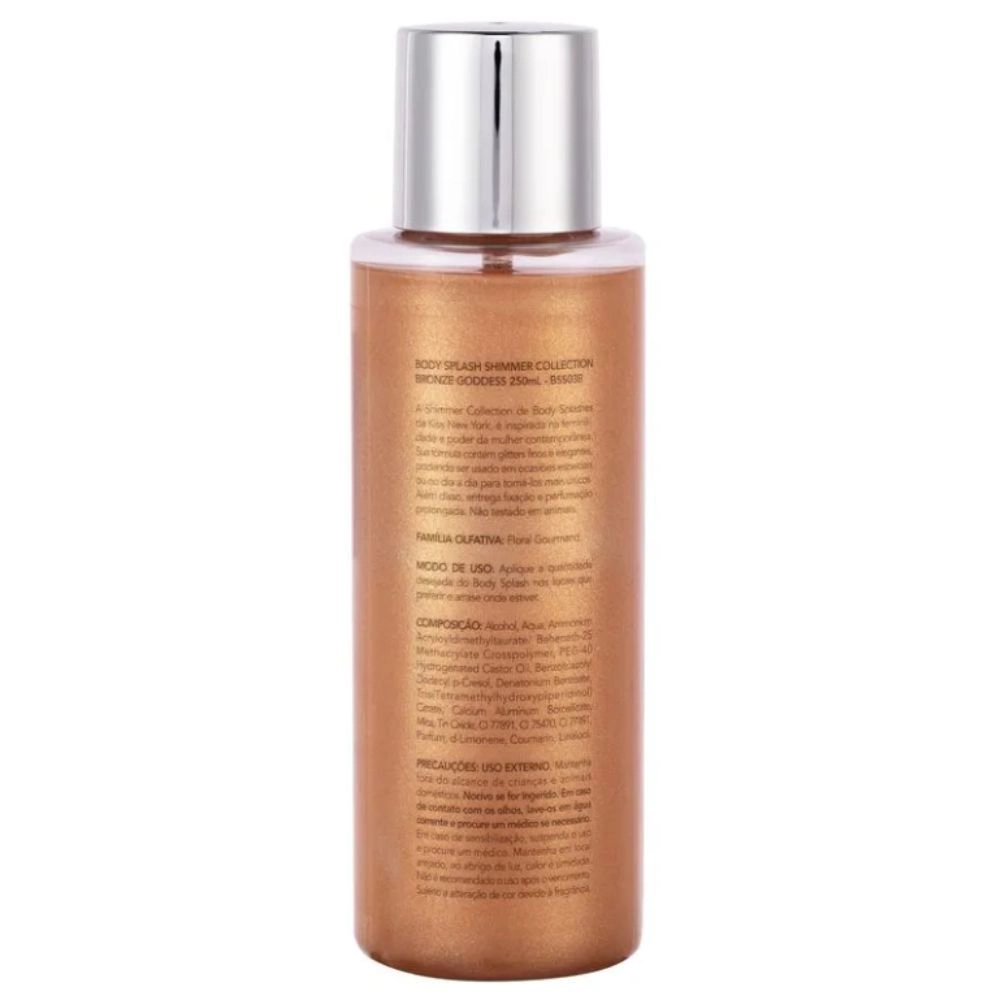 Body Splash Shimmer Bronze Goddess - Kiss New York - 250 ML
