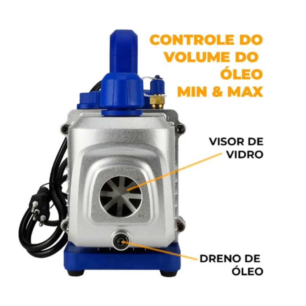 Bomba de Vácuo 3,6CFM Vix 1 Estágio WK-135 - Bivolt  Dszh