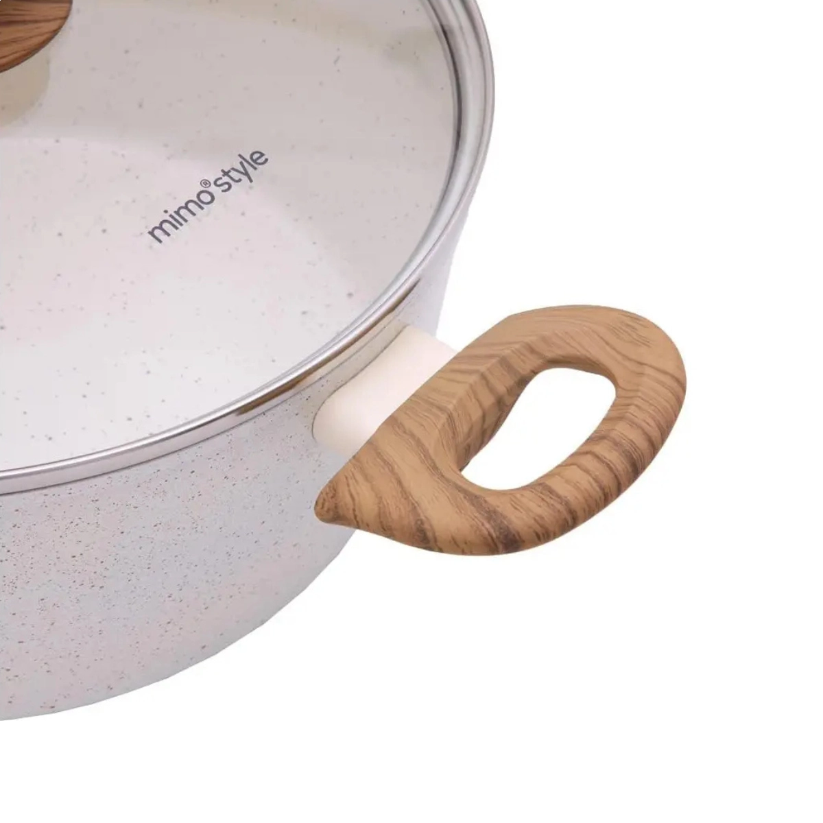CAÇAROLA MIMO STYLE COOK MÁRMOL 20CM INDUÇÃO FUNDO TRIPLO