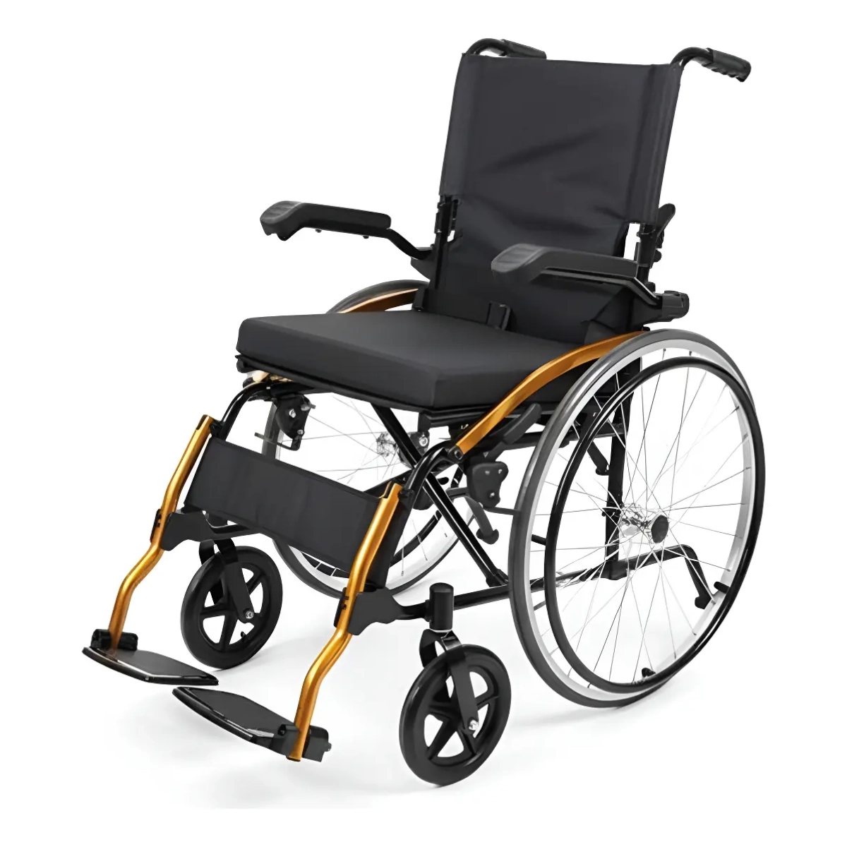 CADEIRA DE RODAS ACOLCHOADA DELLAMED D600 T44 AÇO DOBRAVEL ATE 120KG