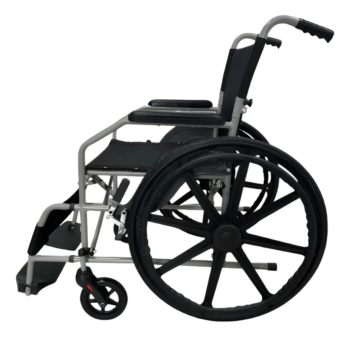 CADEIRA DE RODAS MANUAL D100 POP 110KG DUPLO X CINZA DELLAMED