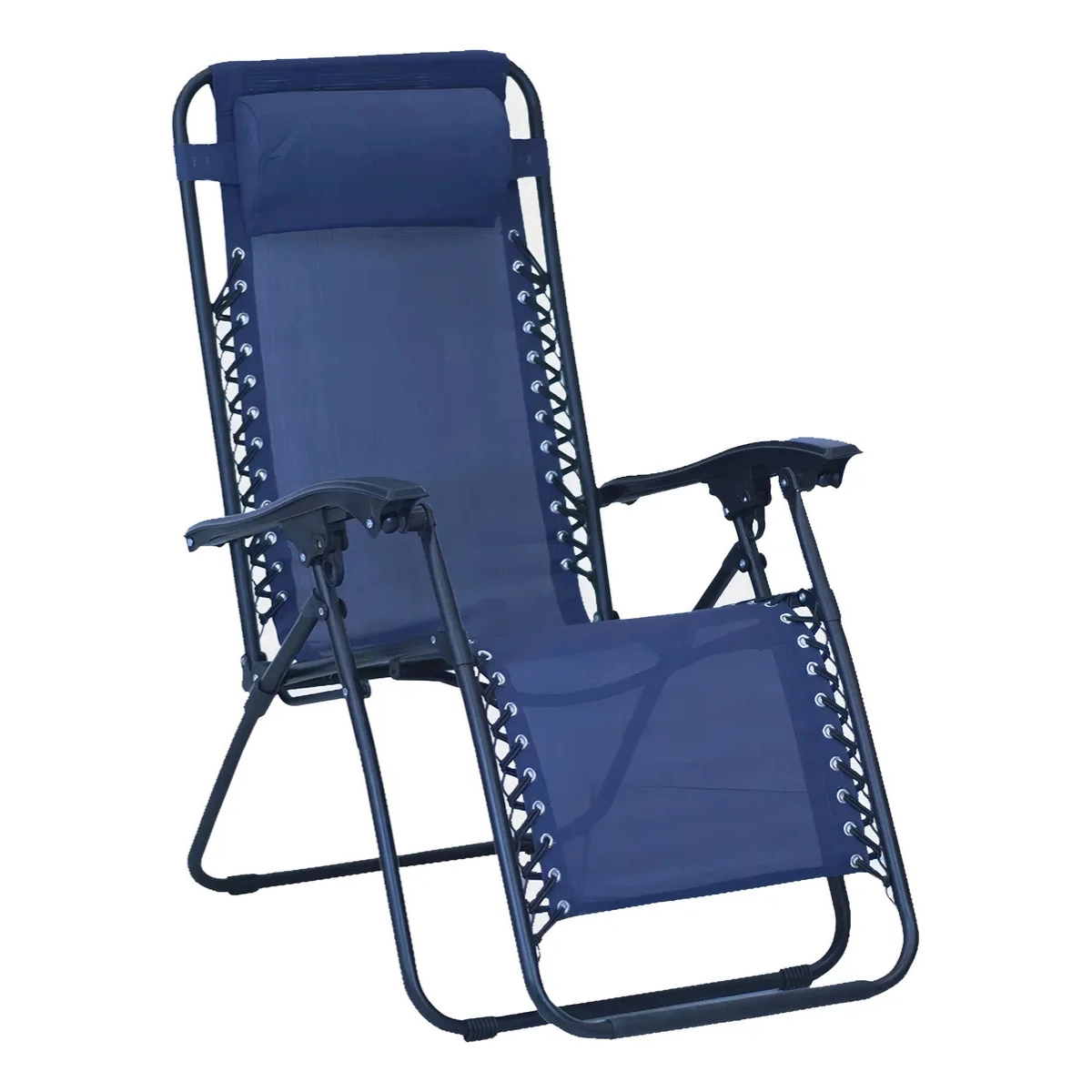 CADEIRA ESPREGUIÇADEIRA DOBRÁVEL AZUL NAUTIKA GRAVITY AÇO 120KG