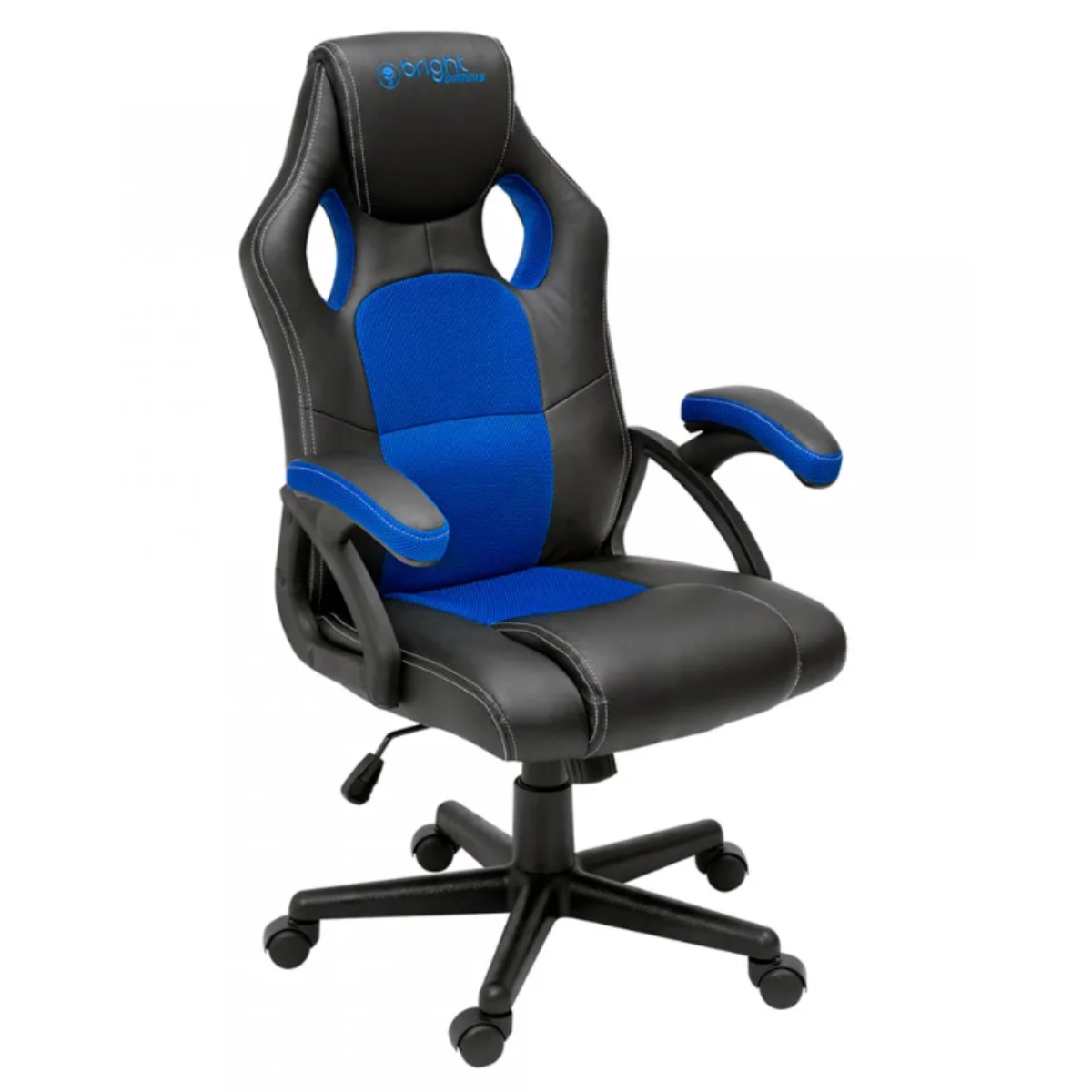 Cadeira Gamer Bright Preta e Azul Conforto e Estilo em Todos os Momentos Cadeira Gamer Bright Preta e Azul Conforto e Estilo em Todos os Momentos