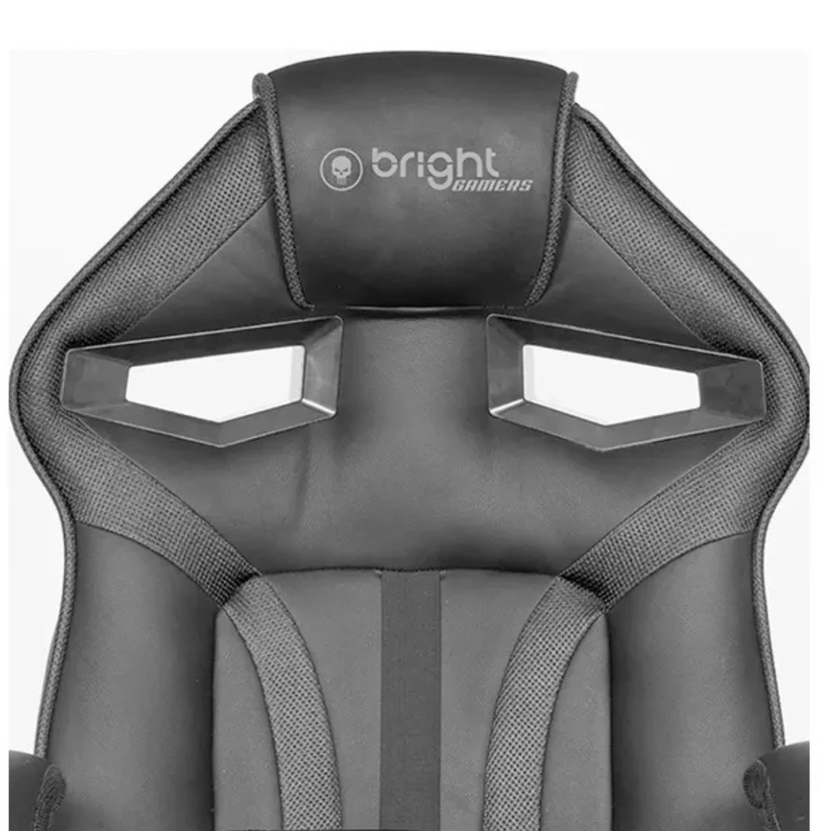 CADEIRA GAMER GRANDE BRIGHT PRETA COURO SINTETICO COM ALTURA AJUSTAVEL 