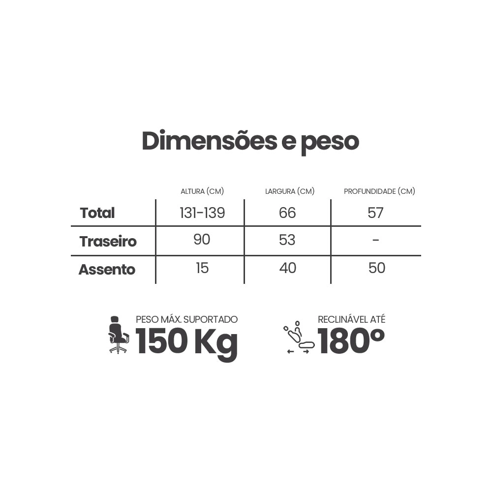 Cadeira Gamer Júpiter Preta e Vermelha em Couro Reclinável