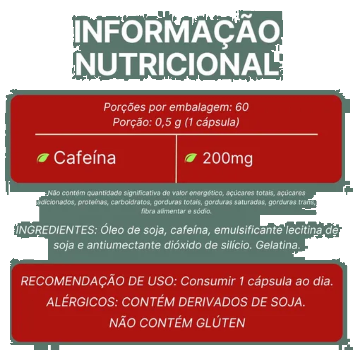 Cafeina Enhance Performance 500mg 60 Capsulas