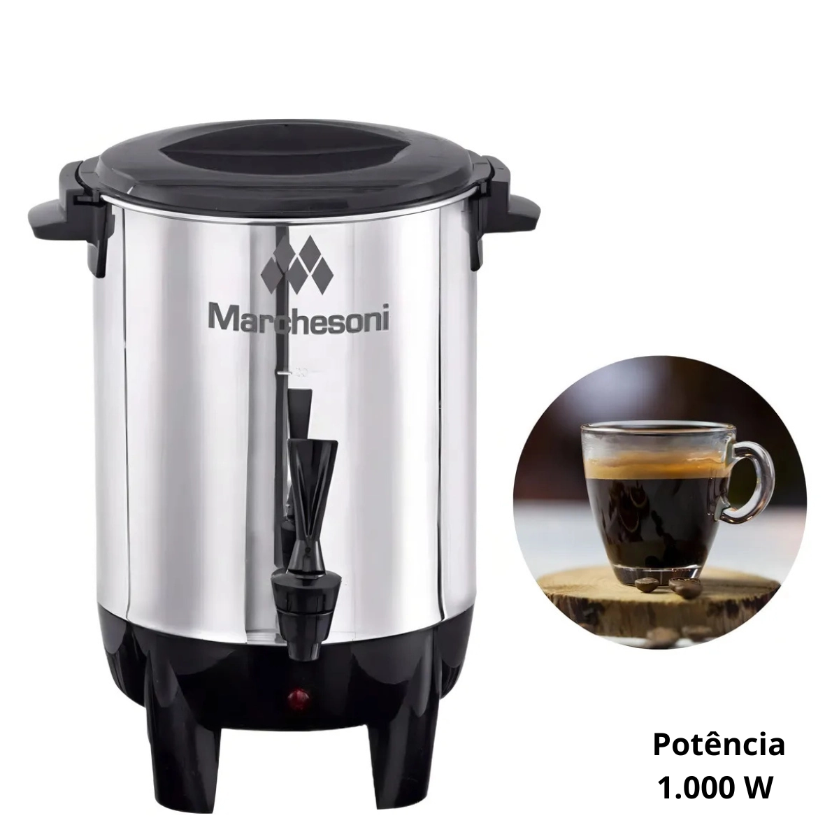 CAFETEIRA AUTOMATICA MARCHESONI 2 LITROS COR INOX 220V CAFETEIRA AUTOMATICA MARCHESONI 2 LITROS COR INOX 220V