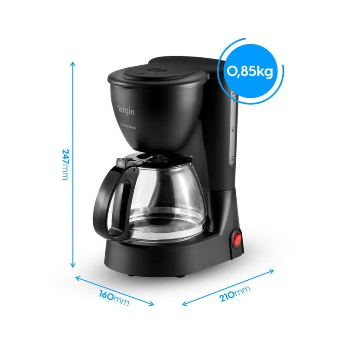 CAFETEIRA ELÉTRICA COFFEE BREAK ELGIN 15 XÍCARAS 600 ML PRETA 127v CAFETEIRA ELÉTRICA COFFEE BREAK ELGIN 15 XÍCARAS 600 ML PRETA 127v