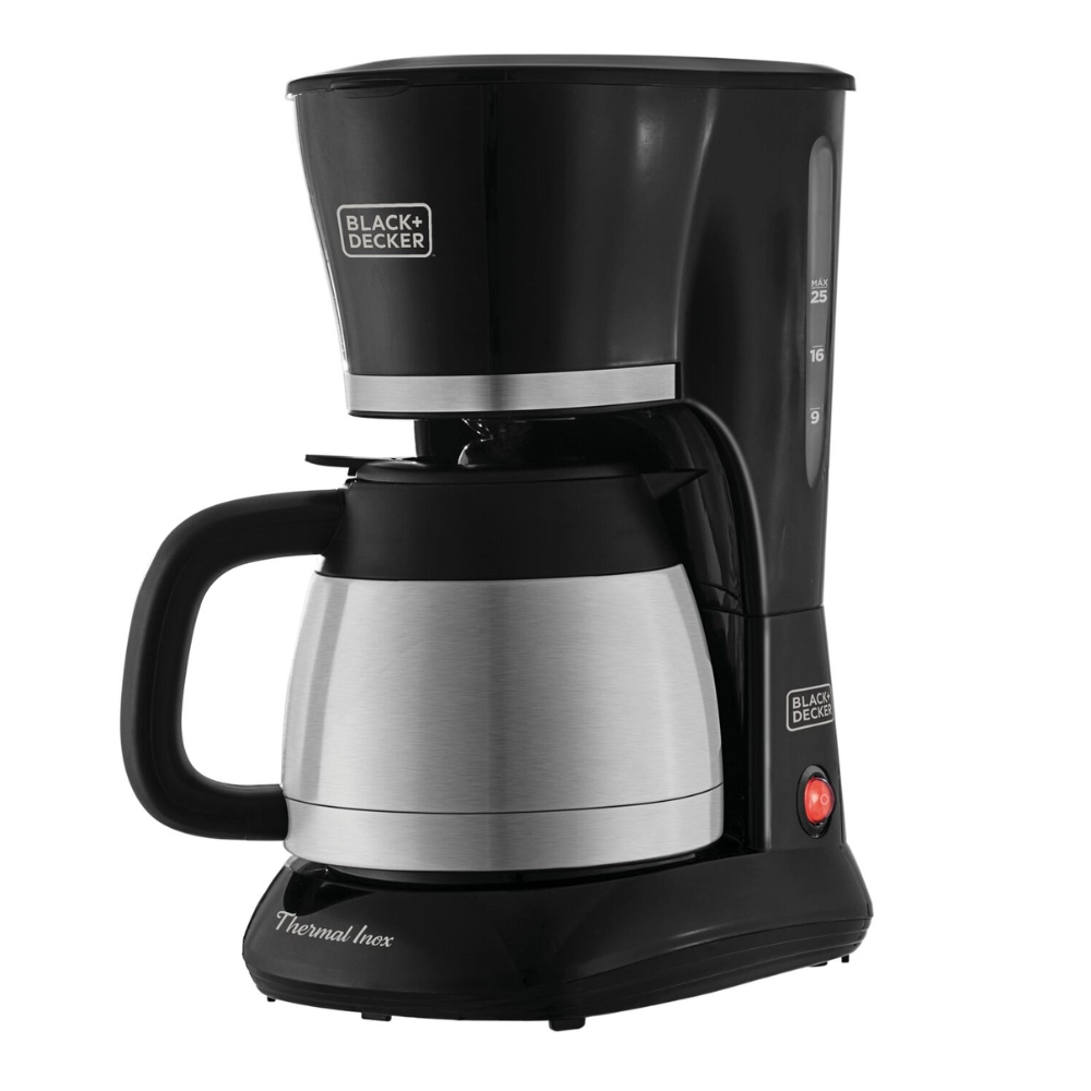 Cafeteira Inox Elétrica 25 Xícaras Black&decker 220v Filtro Cor Preto Cafeteira Inox Elétrica 25 Xícaras Black&decker 220v Filtro Cor Preto