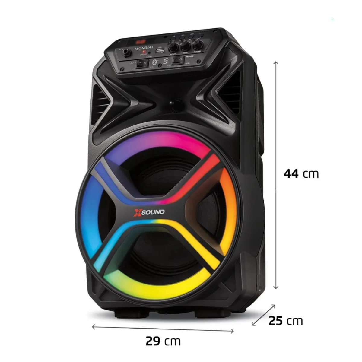 Caixa Amplificada Cm-400-l 400w Rms Preta Mondial Bivolt Caixa Amplificada Cm-400-l 400w Rms Preta Mondial Bivolt