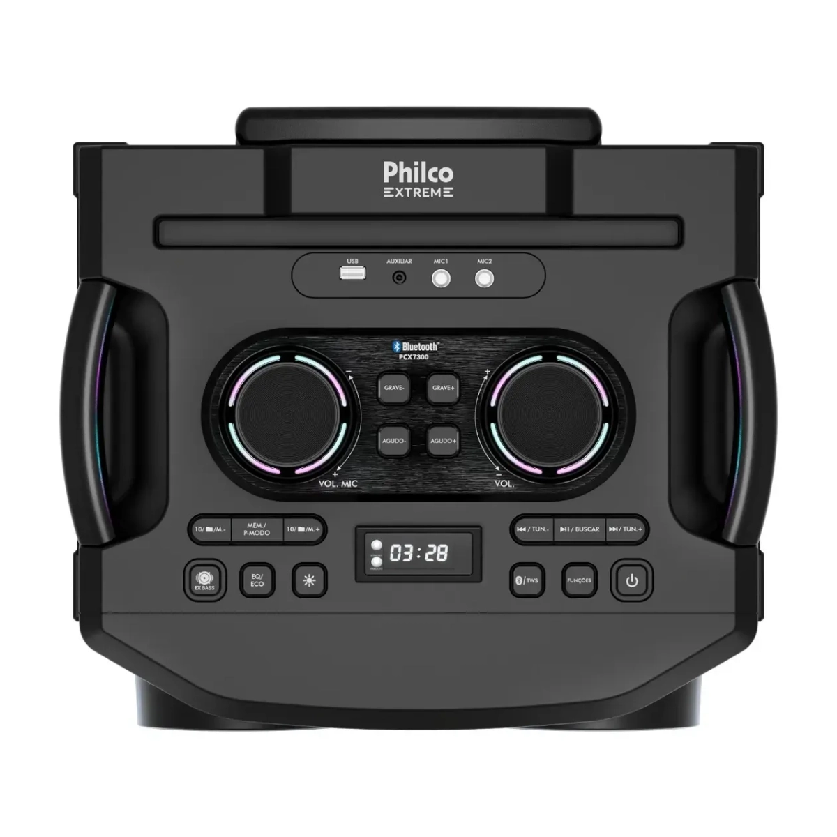 CAIXA DE SOM AMPLIFICADA PHILCO PCX7300 1700W BLUETOOTH CAIXA DE SOM AMPLIFICADA PHILCO PCX7300 1700W BLUETOOTH