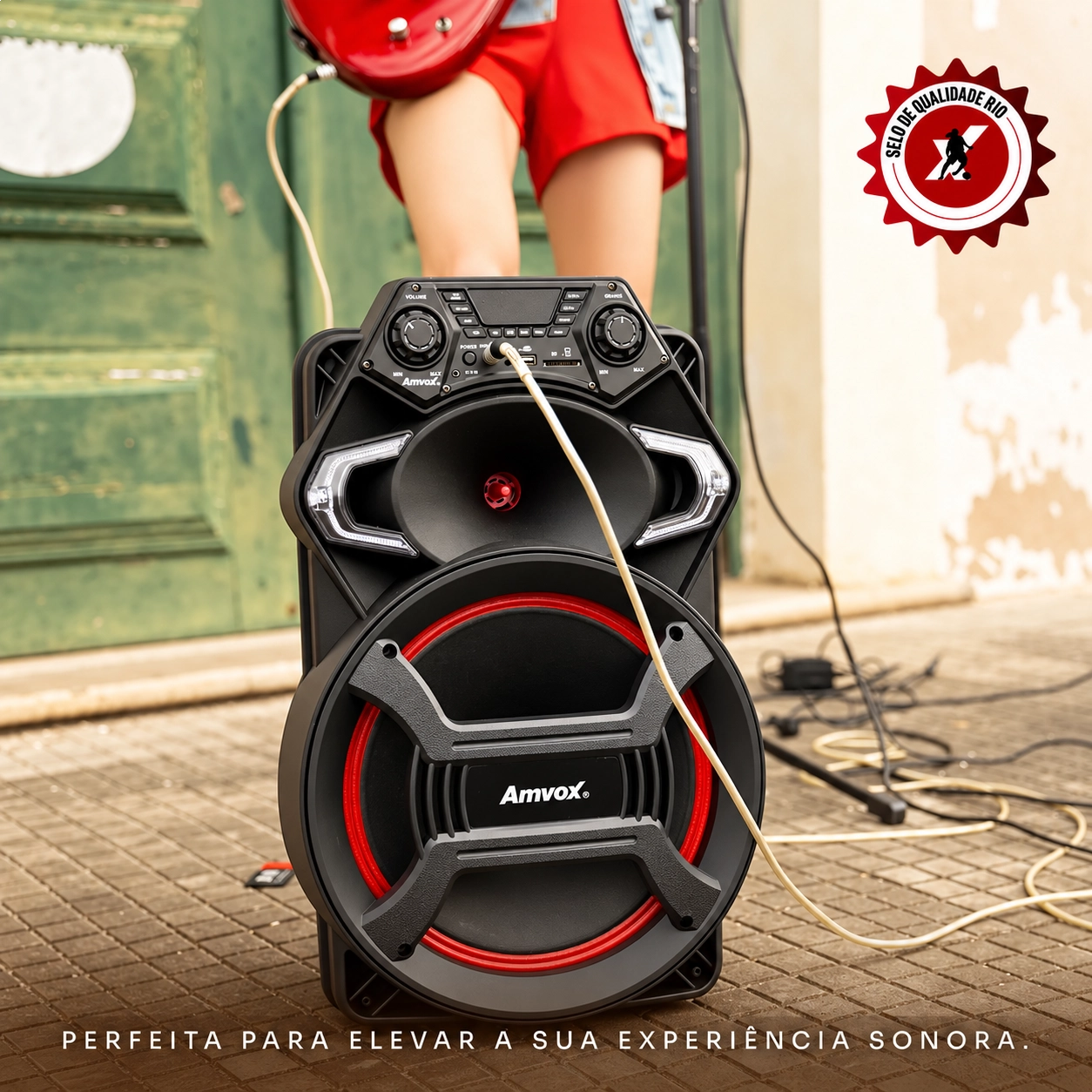 CAIXA DE SOM BLUETOOTH AMVOX ACA 550 STRONDO 550W BIVOLT CAIXA DE SOM BLUETOOTH AMVOX ACA 550 STRONDO 550W BIVOLT