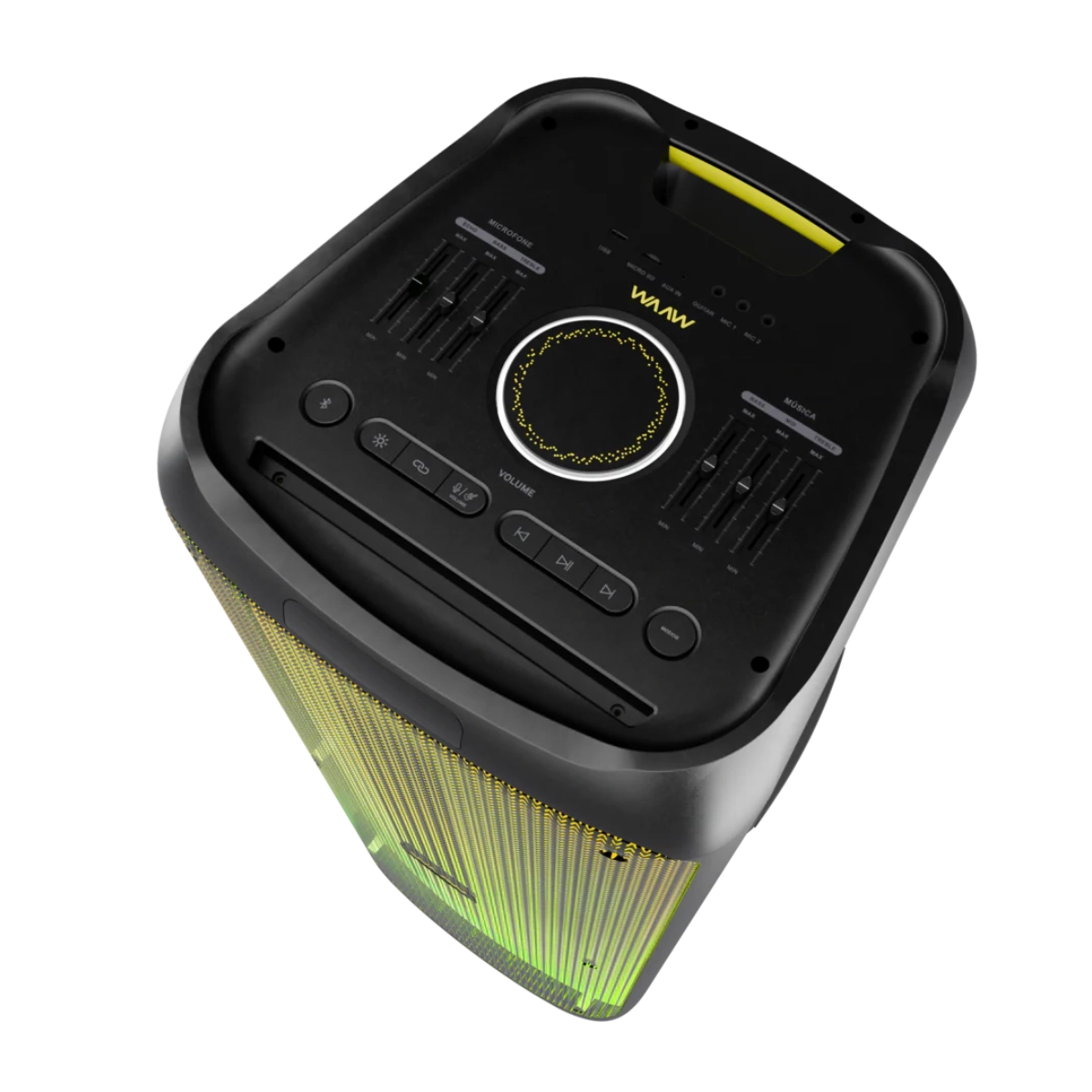 CAIXA DE SOM BLUETOOTH TWS COM LED  WAAW PLUS INFINITE 1000W RMS