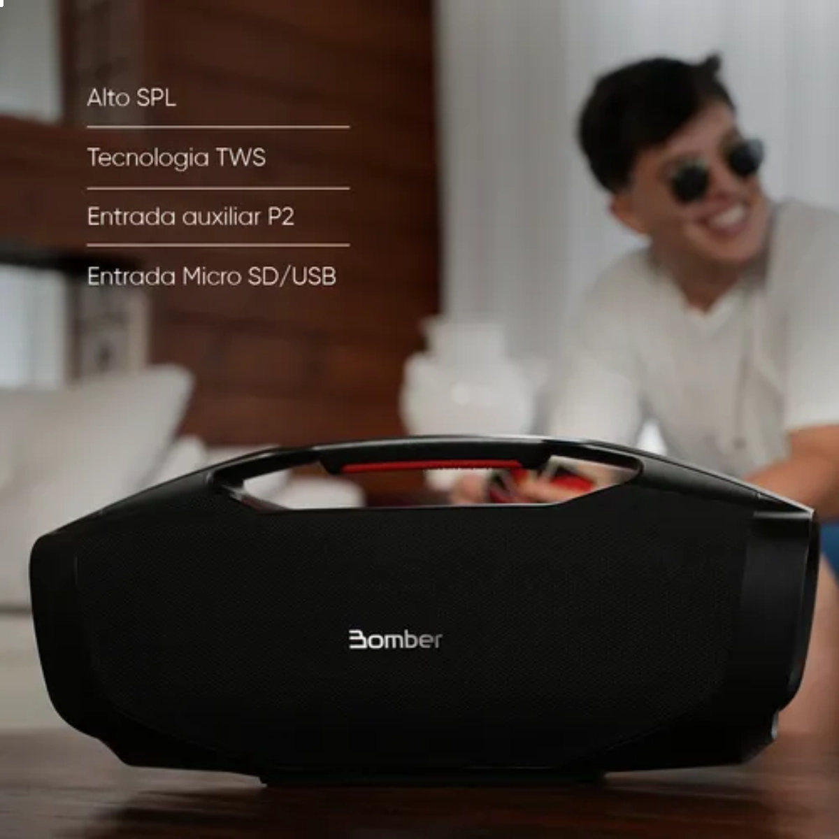 CAIXA DE SOM PORTÁTIL BOMBERBOX PRO 4 BLUETOOTH TWS