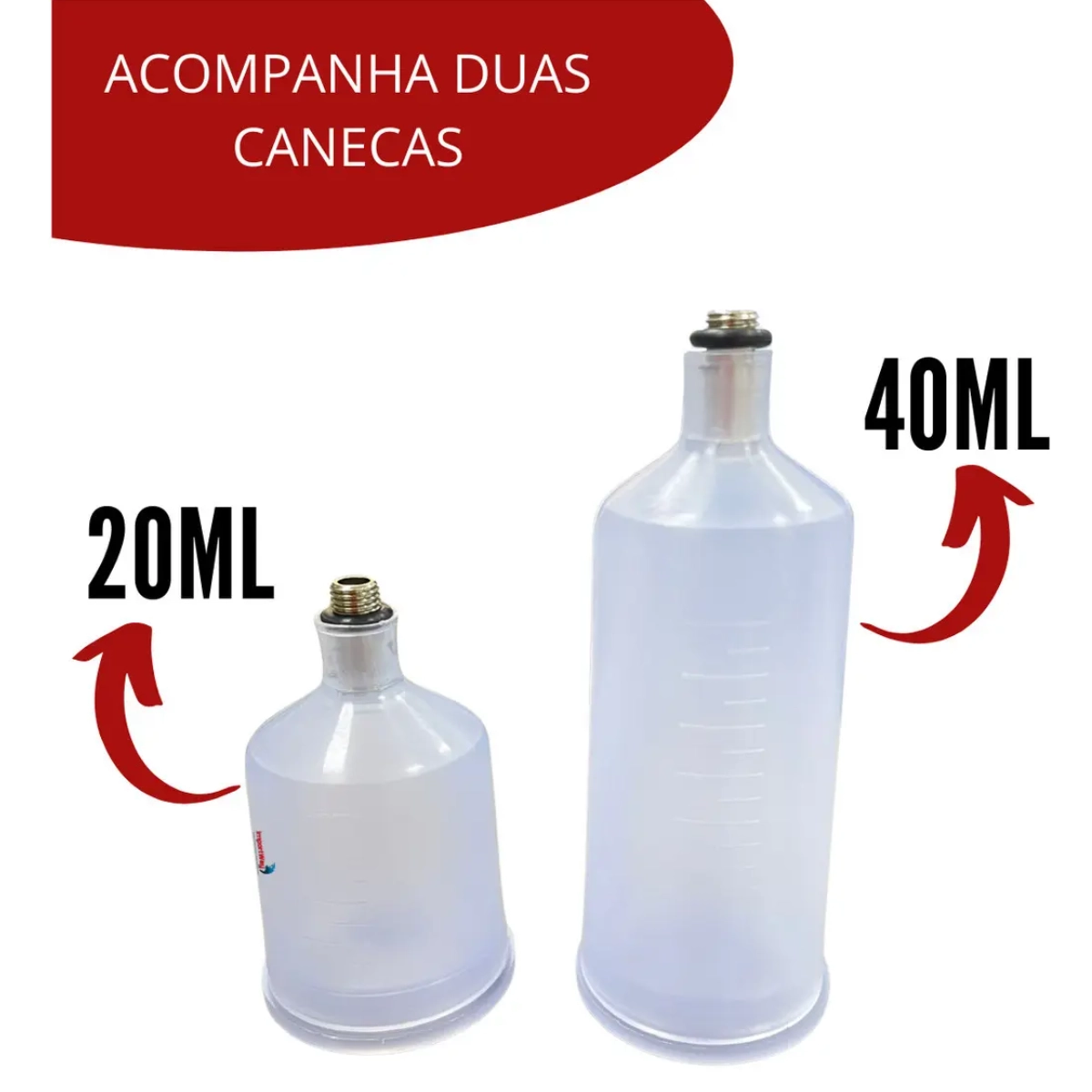 CANETA AERÓGRAFO DUPLA AÇÃO 2 CANECAS IMPORTWAY IWCA-2C CANETA AERÓGRAFO DUPLA AÇÃO 2 CANECAS IMPORTWAY IWCA-2C