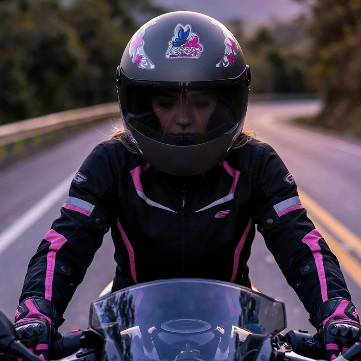 CAPACETE DE MOTO LIBERTY 4 GIRLS PROTORK 58 FECHADO PRETO