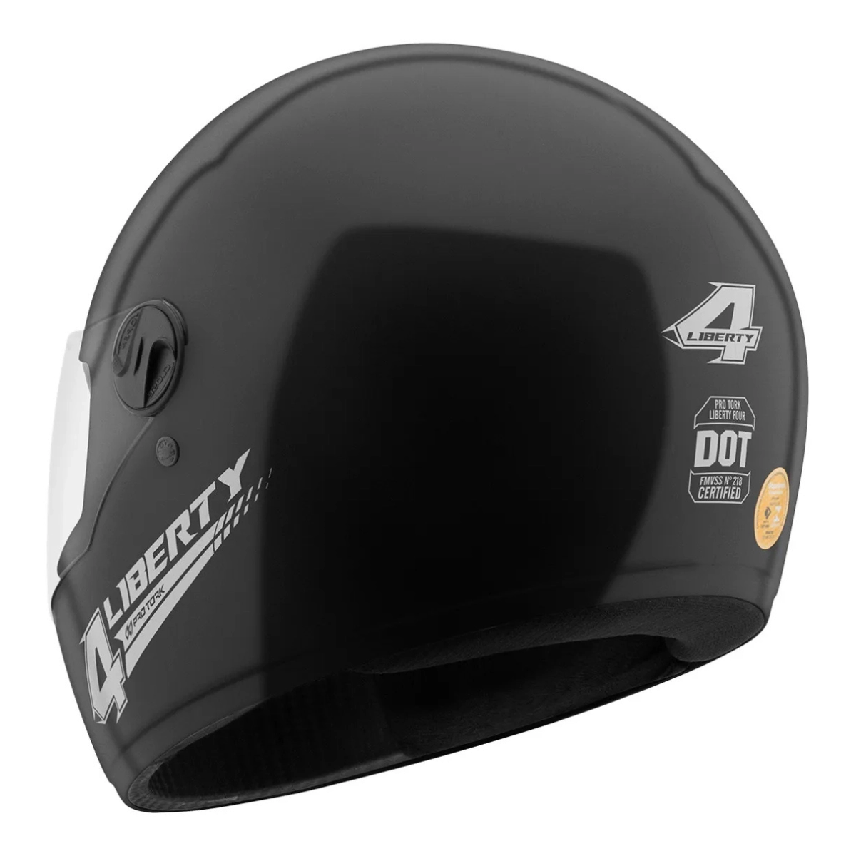 CAPACETE DE MOTO LIBERTY 4 GIRLS PROTORK 58 FECHADO PRETO FOSCO