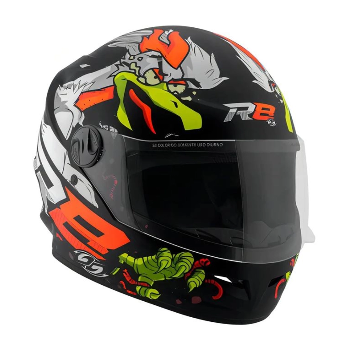 CAPACETE PRO TORK R8 ROCKET CHICKEN FOSCO TAMANHO 58 MOTO CAPACETE PRO TORK R8 ROCKET CHICKEN FOSCO TAMANHO 58 MOTO