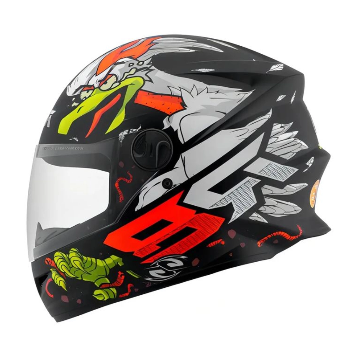 CAPACETE PRO TORK R8 ROCKET CHICKEN FOSCO TAMANHO 58 MOTO CAPACETE PRO TORK R8 ROCKET CHICKEN FOSCO TAMANHO 58 MOTO