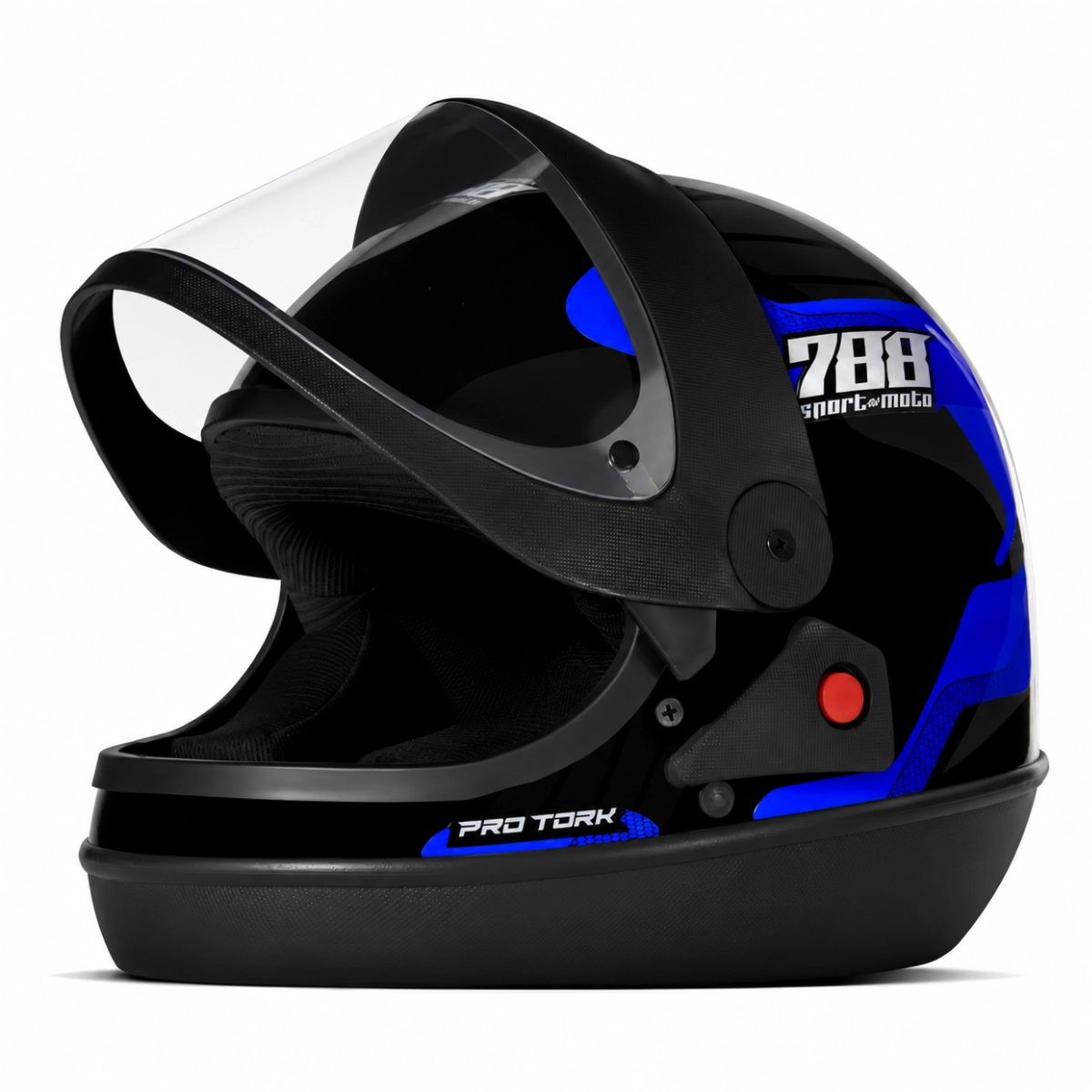 CAPACETE PRO TORK SPORT MOTO 788 AZUL TAM 60 VISEIRA CRISTAL CAPACETE PRO TORK SPORT MOTO 788 AZUL TAM 60 VISEIRA CRISTAL