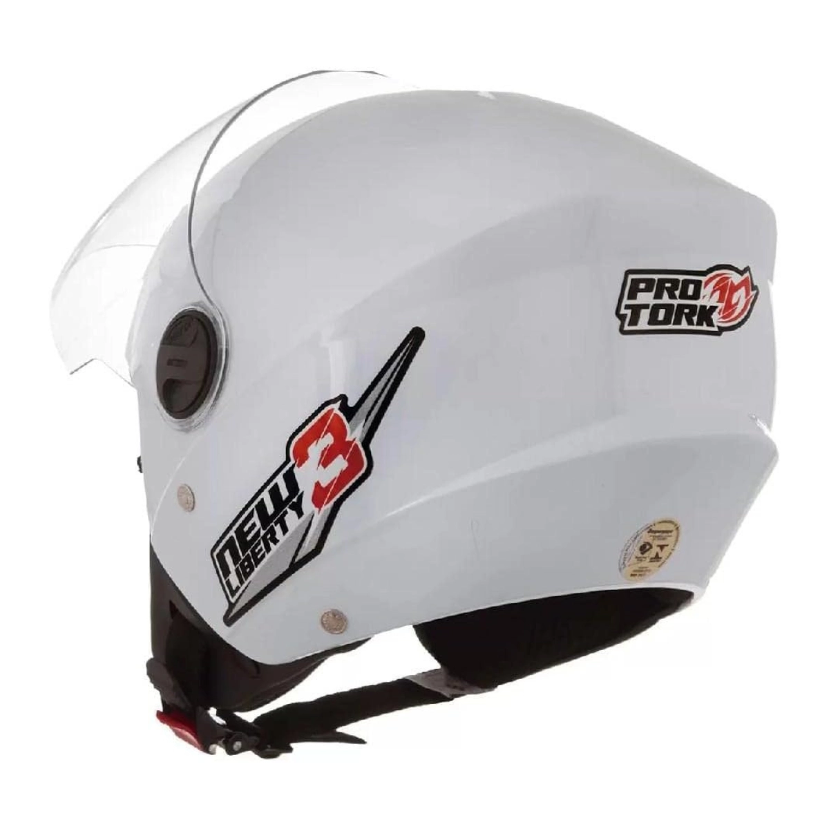 CAPACETE PROTORK NEW LIBERTY THREE BRANCO TAMANHO 60 CAPACETE PROTORK NEW LIBERTY THREE BRANCO TAMANHO 60