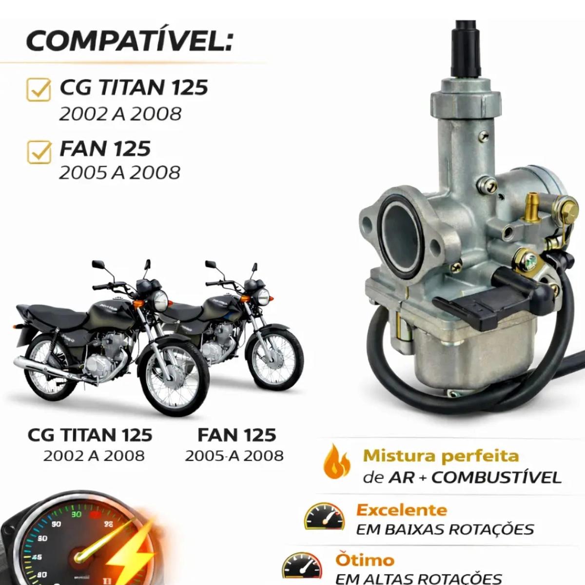 Carburador Comp Titan125 02-04/fan 05-08 Carburador Comp Titan125 02-04/fan 05-08