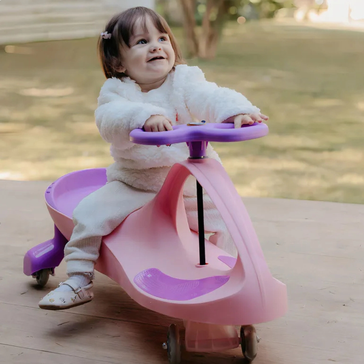 CARRINHO DE ROLIMA INFANTIL TW20F1 COM LED ROSA ZIPPY TOYS