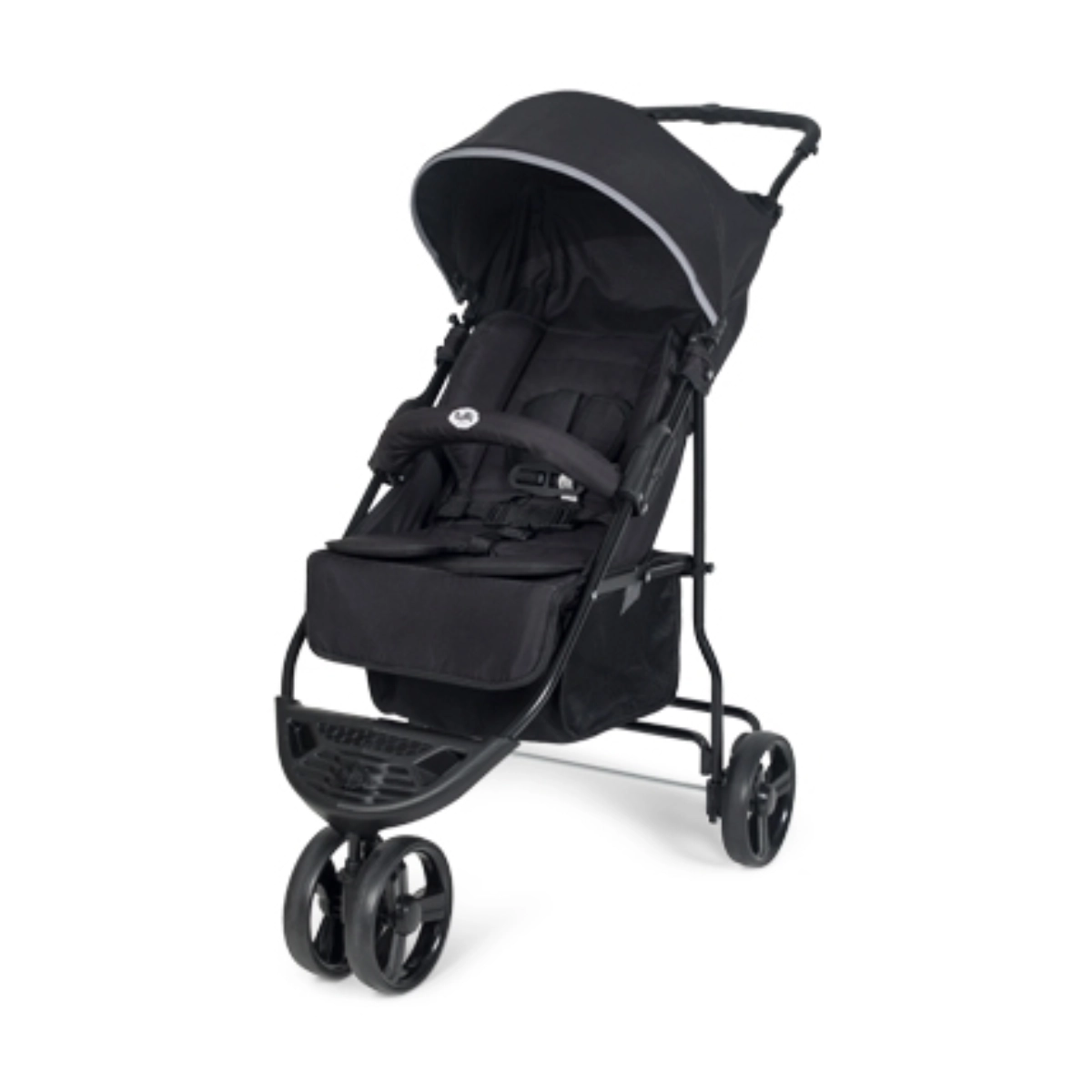 Carrinho Tutti Baby Hórus II Preto/Cinza 3 Rodas com Encosto Reclinável