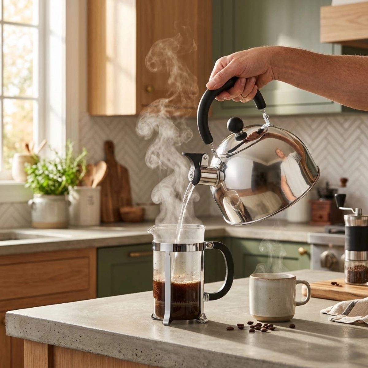 CHALEIRA COM APITO EURO HOME FLEX 1,7L CABO ANTITERMICO DOBRAVEL