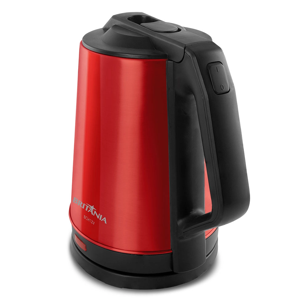 CHALEIRA ELÉTRICA VERMELHA BRITÂNIA INOX 1,9L CHALEIRA ELÉTRICA VERMELHA BRITÂNIA INOX 1,9L