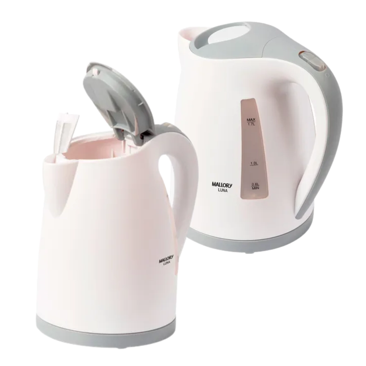 CHALEIRA JARRA ELÉTRICA LUNA 1,7L MALLORY BRANCA 1850W 220V