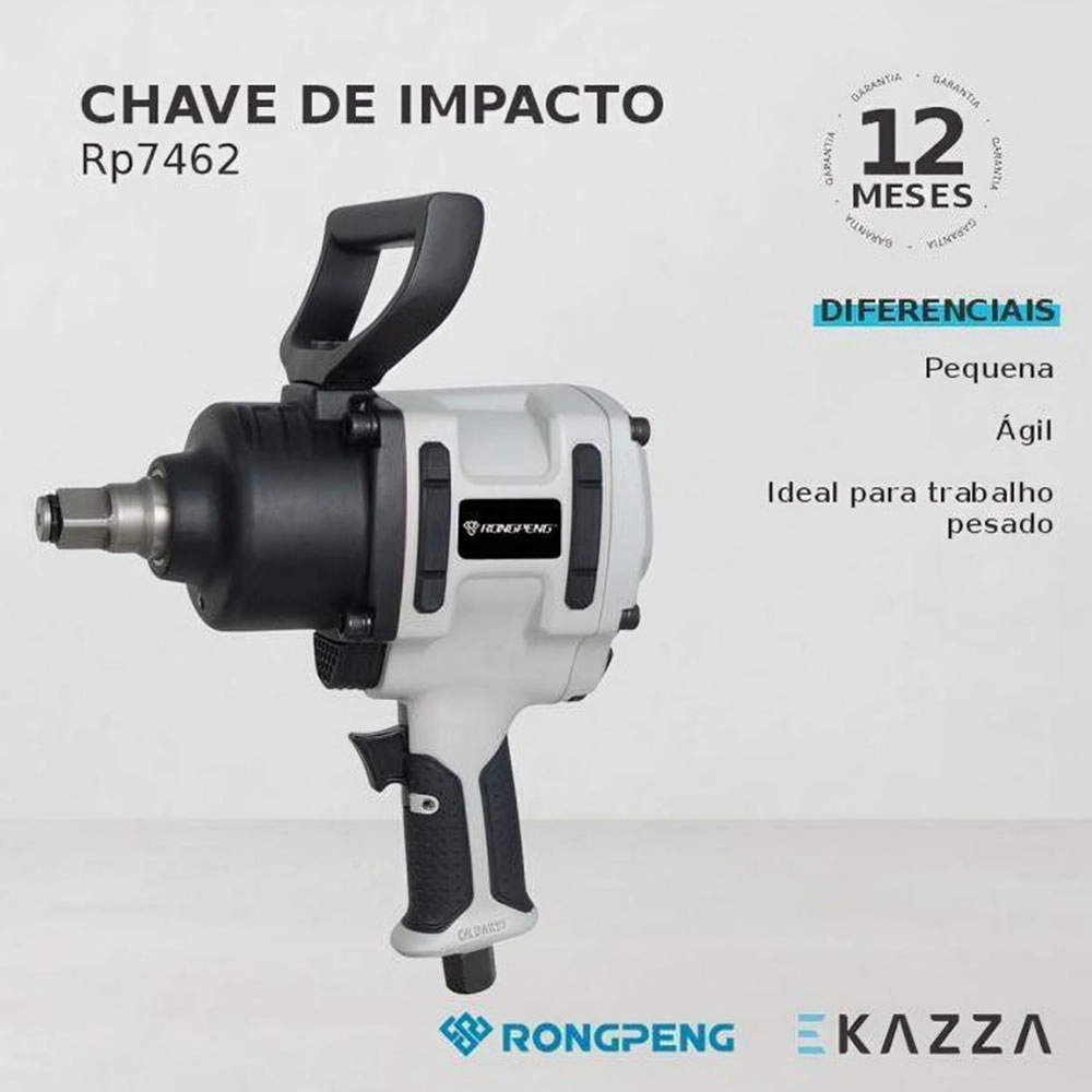 Chave de Impacto Rongpeng 3/4 Pol Pneumática 4600rpm