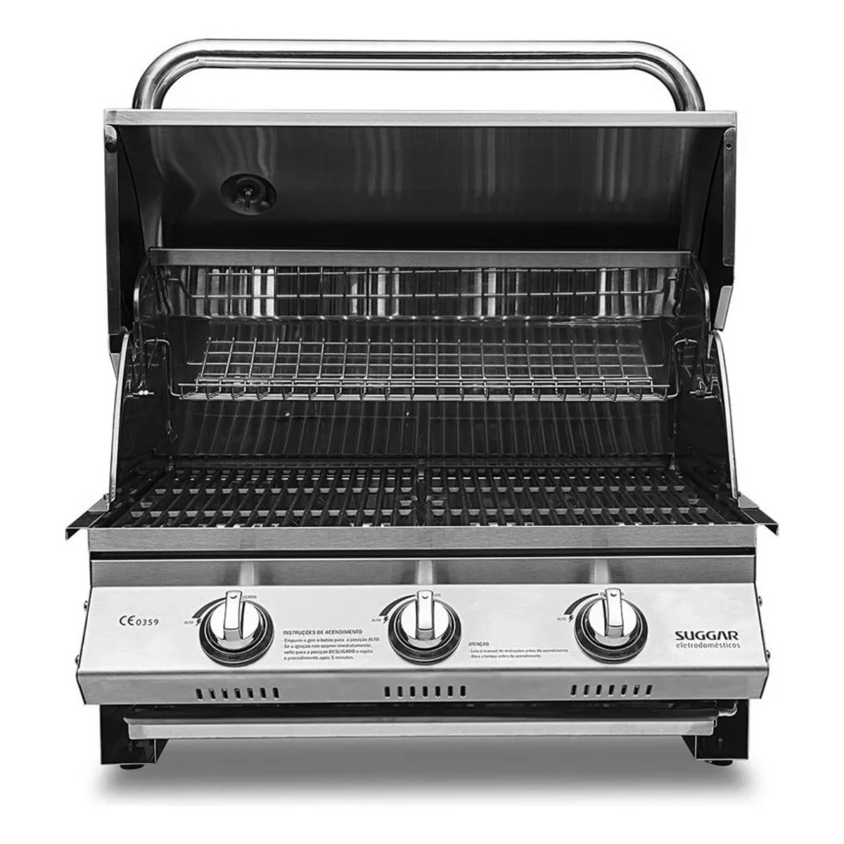 CHURRASQUEIRA PARA BANCADA INOX SUGGAR CH3001IX À GÁS CHURRASQUEIRA PARA BANCADA INOX SUGGAR CH3001IX À GÁS