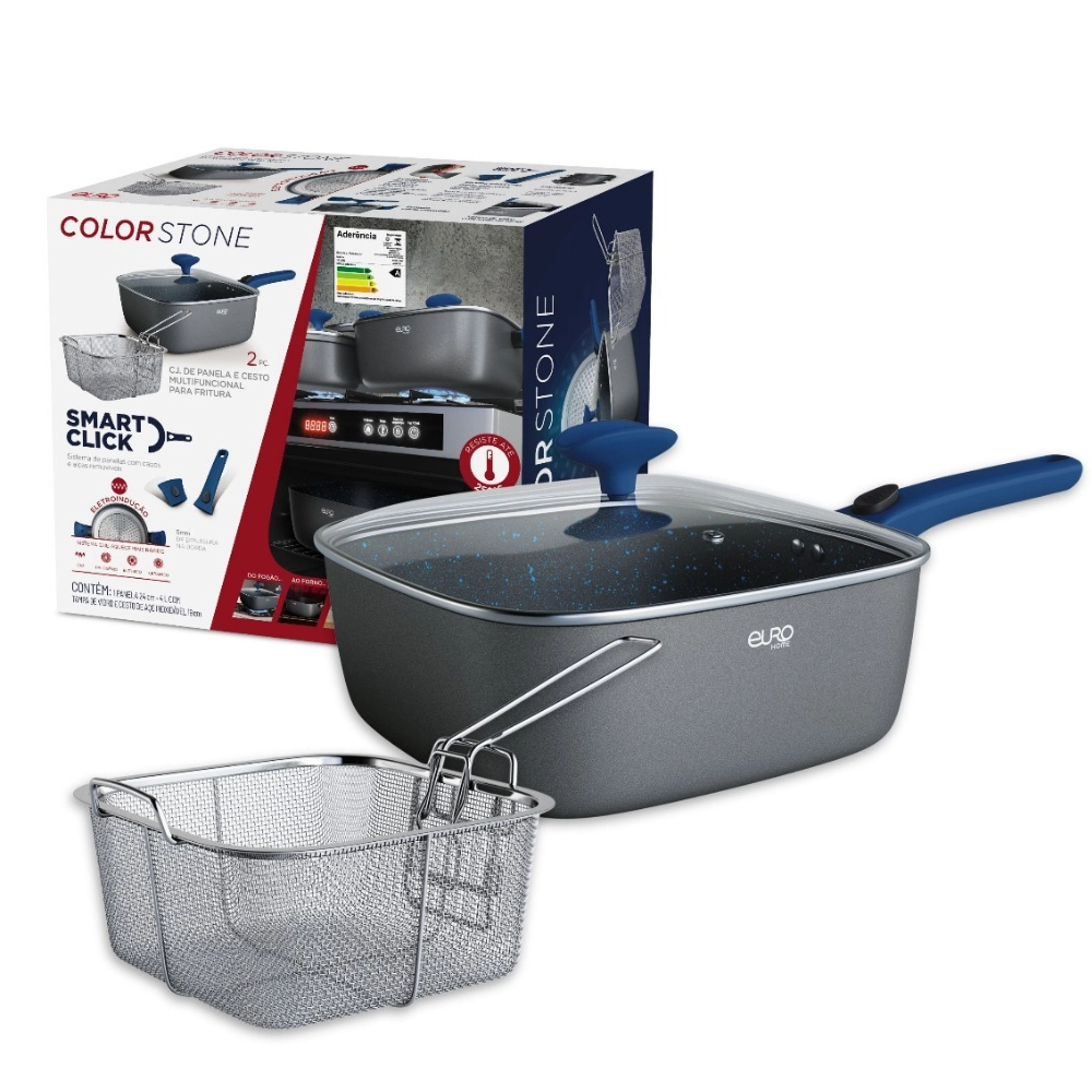 Cj de Panela e Fritadeira Multifuncional - Smart Click Cj de Panela e Fritadeira Multifuncional - Smart Click