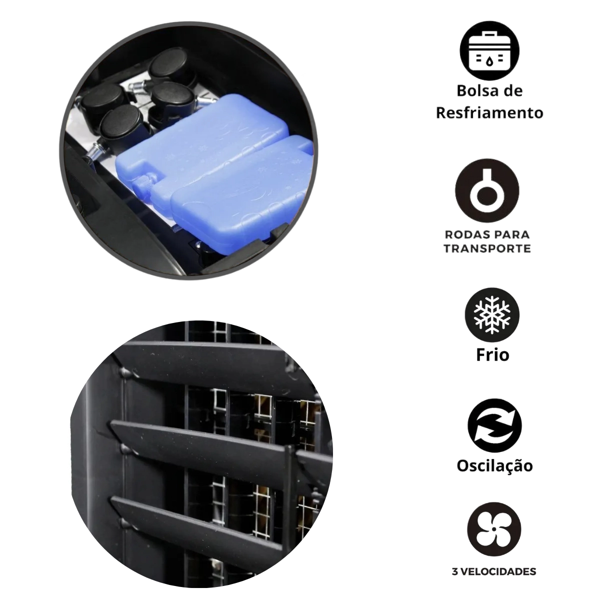 Climatizador de Ar Portatil 18 Litros Amvox Acl 018 Preto 220v