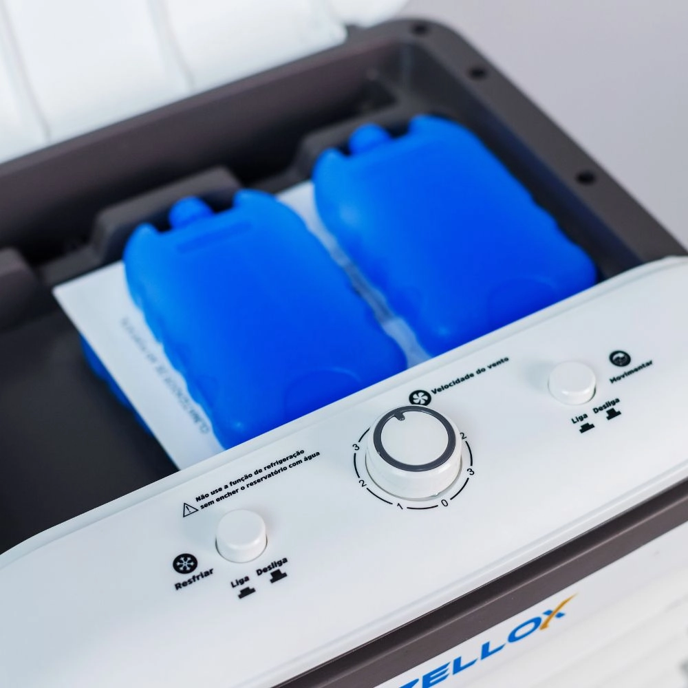 Climatizador e Umidificador de Ar Portátil 4 Funções Zellox 20 Litros Cinza 127v