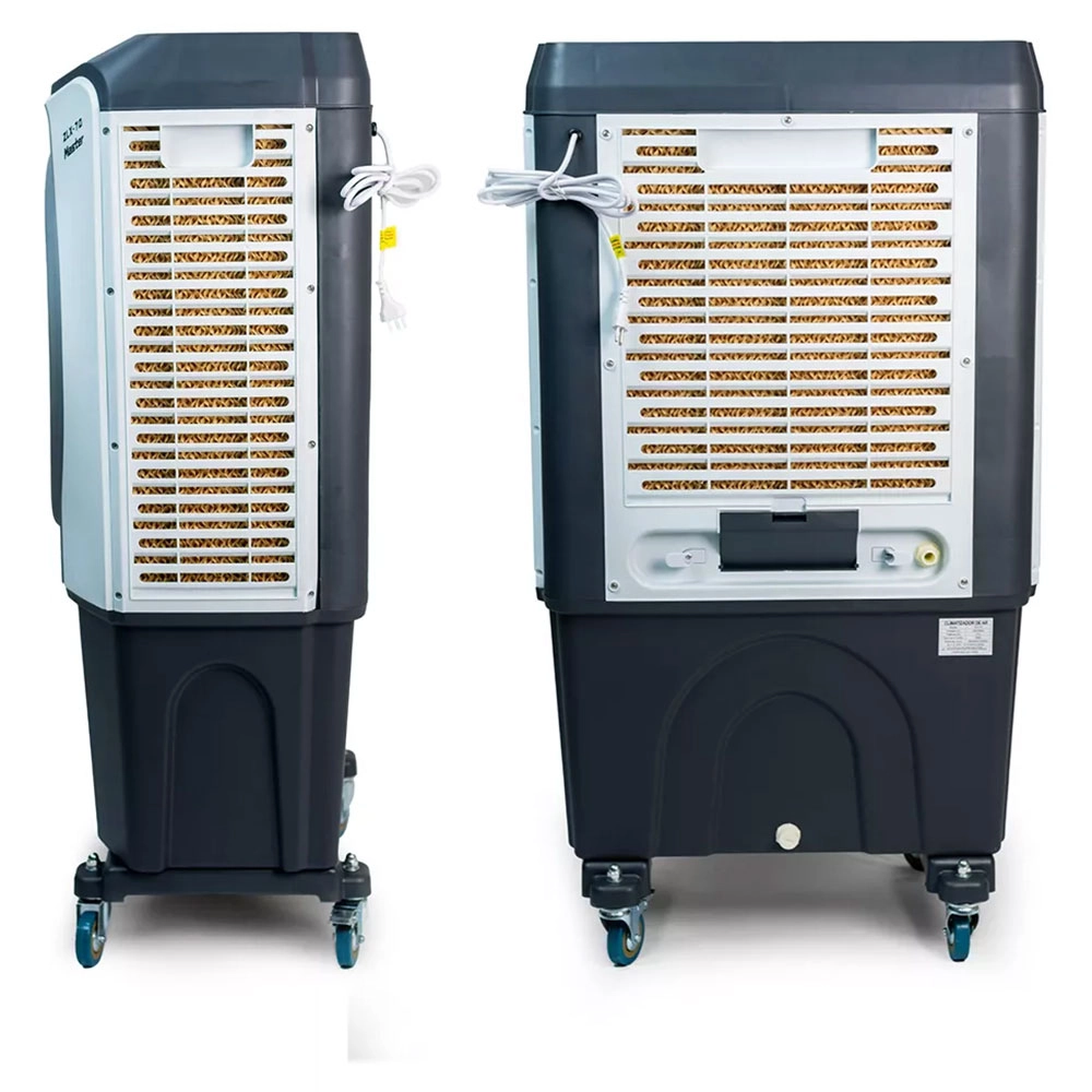 CLIMATIZADOR E UMIDIFICADOR DE AR PORTÁTIL 4 FUNÇÕES ZELLOX 70 LITROS CINZA 220V