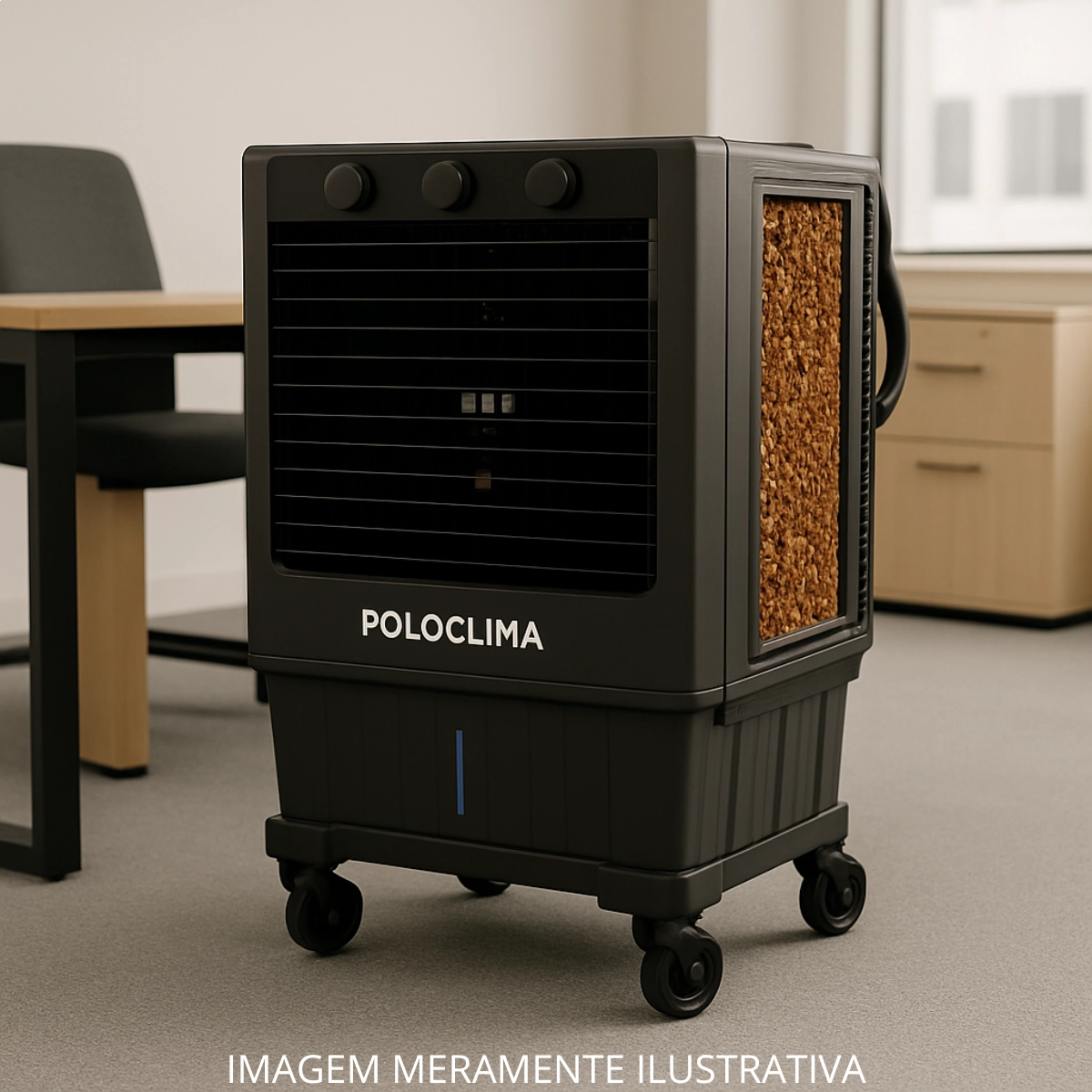 CLIMATIZADOR PORTÁTIL PRETO 45 LITROS 127V - POLO CLIMA CLIMATIZADOR PORTÁTIL PRETO 45 LITROS 127V - POLO CLIMA