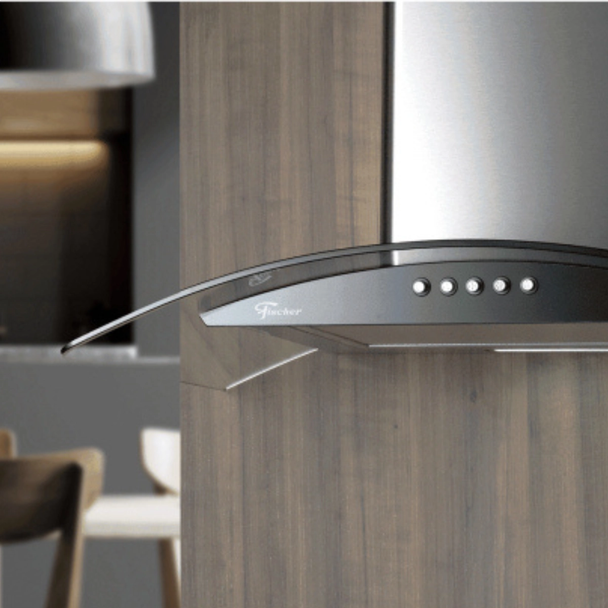 COIFA DE PAREDE FISCHER INOX ESCOVADO 127V TALENT FIT LINE 60CM VIDRO